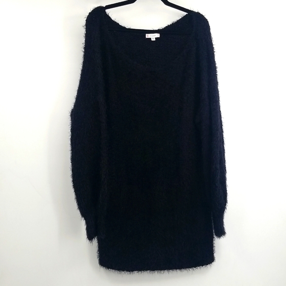 L Love Oversized Faux Fur Fuzzy Sweater - Picture 1 of 8